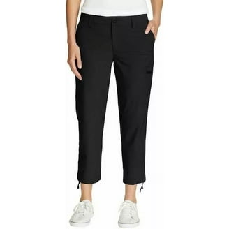 Pantalon Convertible Eddie Bauer Femme - Noir Taille 12 - UPF 50+, Stretch, Nylon