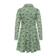 thumbnail image 5 of DISNIMO Girls Horse Dress Long Sleeve Flower Dress Kids 7-8 Year Old Girl Dresses Long Sleeve Collar Dress for Kid Girls Button Down Midi Dress for Children Skater Dress Kid Clothes Dress Girl, 5 of 7