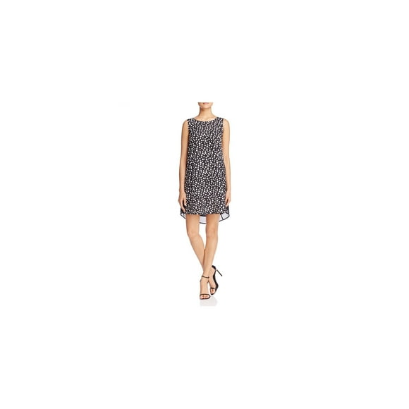Finity Womens Polka Dot Shift Dress, Negro, 8