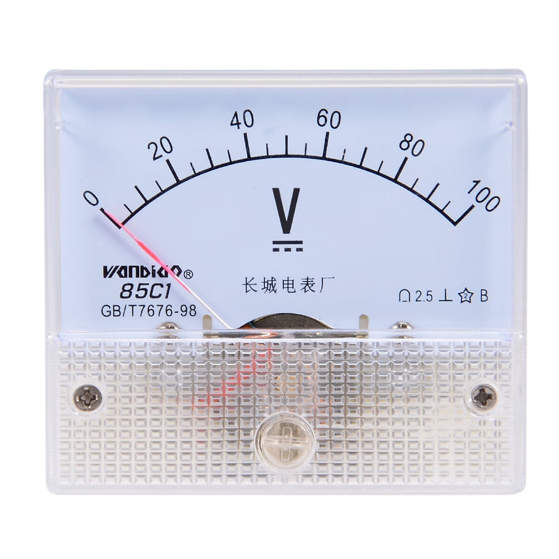 DC 0100V Analog Panel Voltage Gauge Volt Meter 85C1 2.5 Error Margin