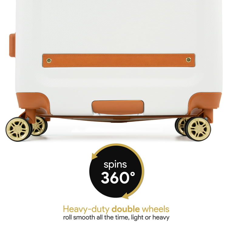  19V69 ITALIA Vintage 3 Piece Expandable Retro Luggage Set  (White)
