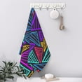 thumbnail image 6 of ZNDUO Modern Triangle Texture Abstract Pattern Bath Towel, Microfiber Shower Towels, 27.5×16 in, 6 of 7