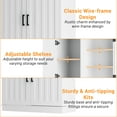 thumbnail image 5 of 76" Tall Kitchen Pantry Storage Cabinet with Microwave Stand, Freestanding Kitchen Pantry Cabinet with Storage, Cupboard Cabinet for Kitchen, 5 of 12