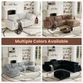 thumbnail image 5 of The Magic Home Modular Sectional Sofa, 157" Oversized L Shaped Sofa, Plush Deep Seat Cloud Sofa Couch for Living Room,Apartment, Couch Cushion Covers Removable ( Black Couch, 4 Seat with Ottoman), 5 of 13