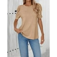 thumbnail image 2 of PRETTYGARDEN Women's Puff Short Sleeve Tops for Women Trendy Summer Casual Crewneck T Shirt Business Work Blouse, 2 of 7