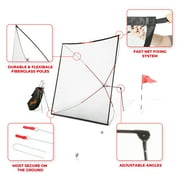 Golf Practice Net Hitting Net 10ft - Home Driving Range, Swing Training Aids, Big Size Auto Ball Return, Portable, Black