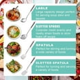 thumbnail image 3 of Mirdinner 4 Pcs Cooking Utensils Set, 304 Stainless Steel Kitchen Utensils, Include Wok Ladle, Slotted Spoon, Wok Spatula and Slotted Spatula, Dishwasher Safe, 3 of 9