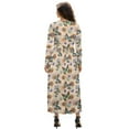 thumbnail image 2 of FKELYI Fall Maxi Dress for Women Long Sleeve A-Line Flowy Dresses Butterfly Sunflower Print V Neck Casual Dress with Side Pockets for Spring Winter, S, 2 of 6