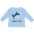 thumbnail image 3 of Inktastic Shark Life Fun Shark with Sunglasses Boys or Girls Long Sleeve Toddler T-Shirt, 3 of 5