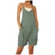 thumbnail image 1 of ICHUANYI Clearance Women's Summer Women's Zipper Pocket Suspender Shorts Jumpsuit Strap Pants(Green, XL) ICHUANYI WER2023080807329, 1 of 5