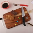 thumbnail image 6 of Cutting Board Series, Acacia Wood Cutting Boards for Kitchen, Wooden Serving Charcuterie Board, Organic Wood Board, Ideal for Chopping Meat, Fruits, Cheese 11.8"x7.8", 6 of 7