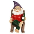 thumbnail image 1 of Gnomo De Jardín Siéntese En La Mecedora Figuritas Mano De Obra Fina Bebiendo Estatua De Gnomo Divertido Para Decoración De Patio De Césped Al Aire Libre En Interiores Guardurnaity HA017919-00, 1 of 7