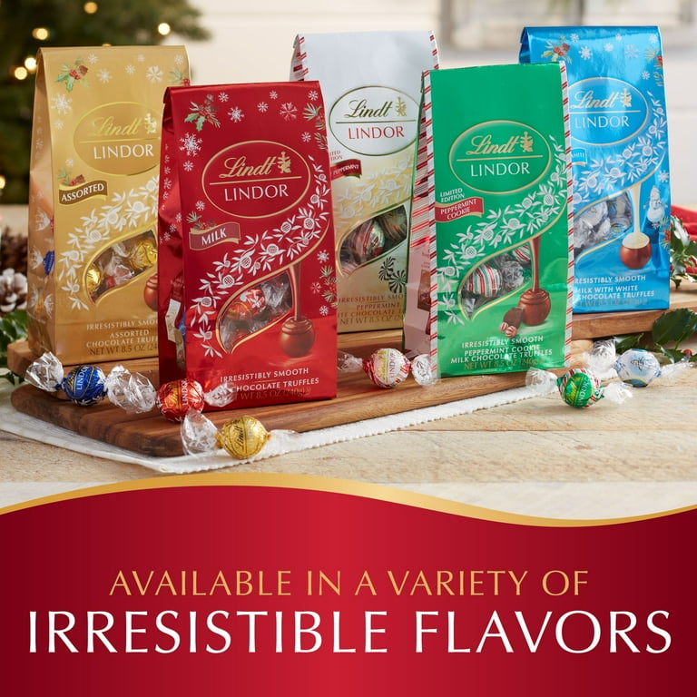 Lindt Holiday LINDOR Milk Chocolate Gift Box, 7.6oz, Christmas