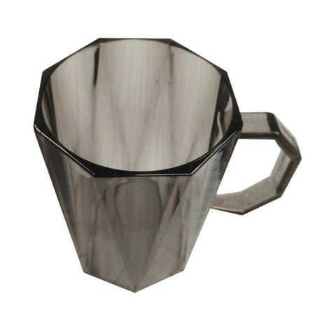 

Multifunctional Plastic Cup Daily Use Polygonal Acrylic Cup with Handle Acrylic Cup with Handle Daily Use Multifunctional Plastic Cup 10.5cm*7.8cm Industrial Design Gray