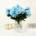 thumbnail image 4 of Efavormart 12 Bushes | Light Blue Artificial Silk Chrysanthemum Flower Bouquets, 4 of 10