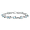 thumbnail image 3 of Primal Silver Sterling Silver Rhodium-plated Blue Topaz Bracelet, 3 of 5