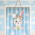 thumbnail image 6 of QuanTara Easter Wooden Hanging Decor, 11.1x8.07in Multicolor Rabbits Chick Egg Ornaments with Jute Cord, Wooden Wall Door Window Hanging Sign for Home Spring Party Decor, 6 of 6