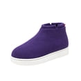 thumbnail image 3 of Domzle Men's Bootie Slippers Memory Foam Indoor House Slippers Ankle Boot House Shoes - Gifts for Men Casual Shoes with Warm for Outdoor Commute Purple, 3 of 9