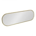 thumbnail image 6 of Kate and Laurel Caskill Mid-Century Oval Mirror, 16" x 48", Gold, Capsule-Shaped Accent Mirror for Entryway, Living Room, or Bathroom, 6 of 7