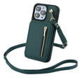 thumbnail image 5 of Kryonix Crossbody Wallet Case for iPhone 13 with Lanyard Strap Card Slot Holder RFID Blocking Ring Kickstand,Magnetic Flip Folio Zipper Purse Case, PU Leather Cover Handbag,Purple/Black/White, 5 of 8