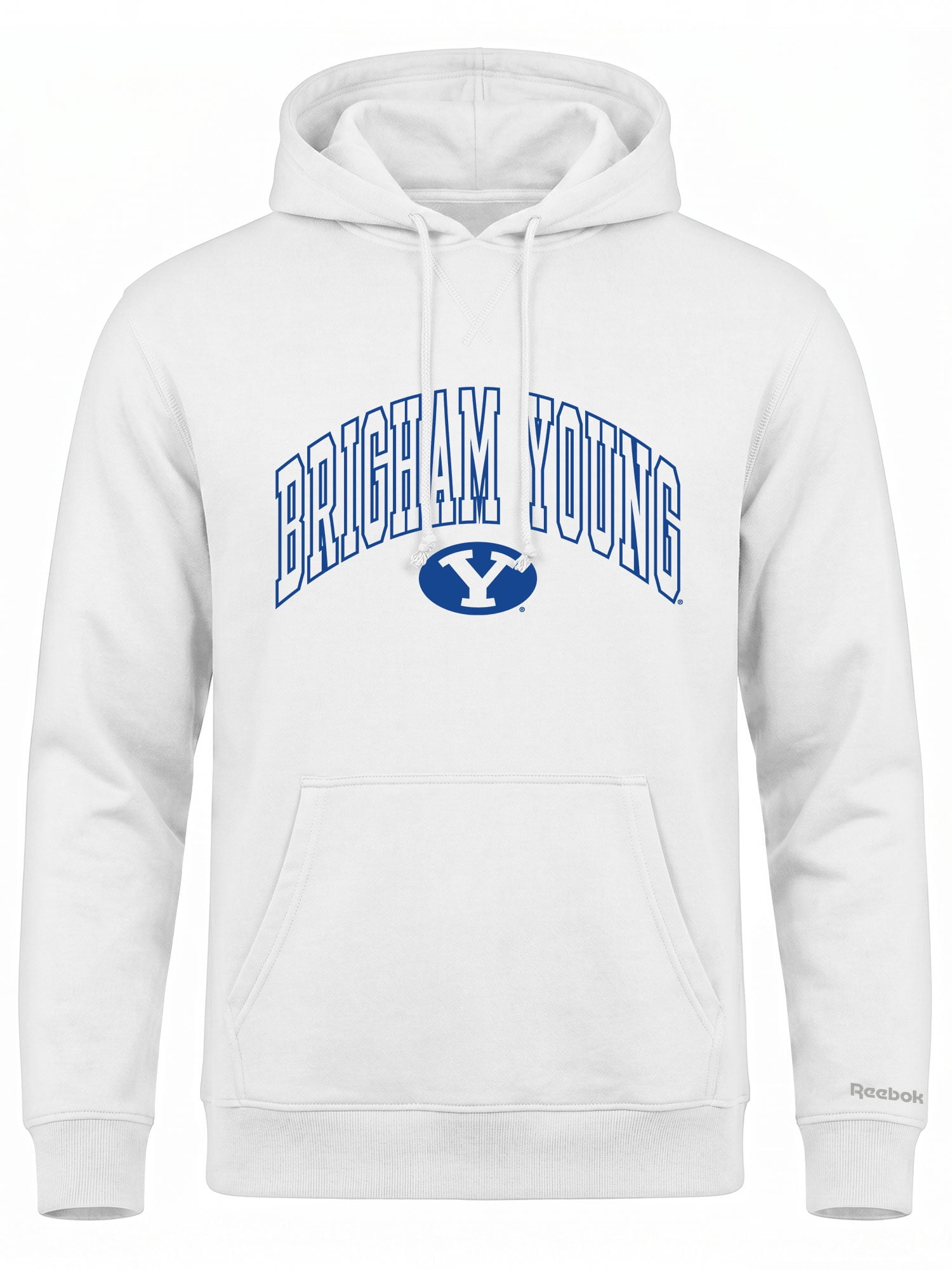 BYU Cougars Reebok Mens White Hooded Sweatshirt