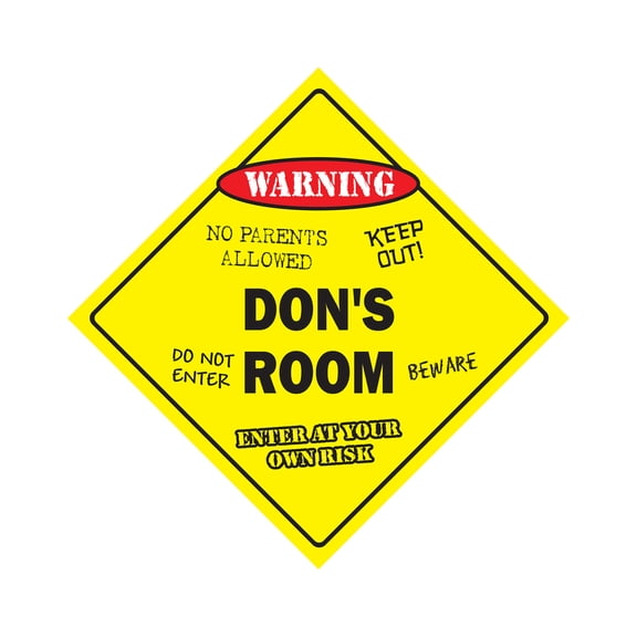 SignMission X-Dons Room 12 x 12 in. Crossing Zone Xing Room Sign - Dons