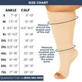 thumbnail image 5 of Wide Calf Men and Womens Compression Socks for Swelling 20-30mmHg - Beige, 3XL, 5 of 10
