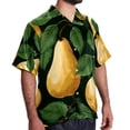 thumbnail image 2 of pear Men's Casual Hawaiian Shirt Printed Button Down Short Sleeve Summer Beach Shirts Unisex, 2 of 6