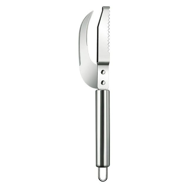 2 In 1 Fish Descaling And Gutting Tool Stainless Steel Fish Scraper Knife Household Kitchen Gadget Thickened Blade 70G