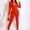 Orange, variant on MSJUHEG Two Piece Outfits For Women Fall Outfits Two Piece Lapels Suit Set Office Business Long Sleeve Formal Jacket Pant Suit Slim Fit Trouser Jacket Suit With Waist Belt Slacks For Women Orange L