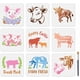 thumbnail image 1 of 9 plantillas reutilizables de animales de granja para pintar, de 5,9 x 5,9 pulgadas, con diseño de cerdo fresco y pincel., 1 of 9