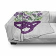 thumbnail image 3 of Thistle Soft Flannel Fleece Throw Blanket, Celtic Knot and Thistle Plant in Basket Form with Flowers, Cozy Plush for Indoor and Outdoor Use, 50" x 70", Shamrock Green Violet, by Ambesonne, 3 of 6