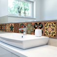 thumbnail image 3 of 40 Piezas 3D Multi Marroquí Autoadhesivo Baño Cocina Pared Etiqueta Engomada de Azulejo de Escalera, 3 of 5