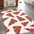 thumbnail image 2 of Realistic Food Area Rugs 4x6 ft Pepperoni Pizza Yummy Thin Crust Washable Rug Non Slip Indoor Carpet Absorbent Floor Mat for Living Room Bedroom Dining Room, 2 of 9