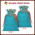 thumbnail image 2 of KLL Seashells And Fishing Net On Blue Wooden Table for Christmas Gift Bag,Holiday Bags for Gifts Christmas Bags & Drawstring Gift Pouch Reusable Holiday Gift Bags & Party Favor Bags (1 PCS)-Medium, 2 of 9