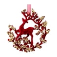 thumbnail image 3 of Christmas Tree Hanging Ornaments, Velvet Holiday Decorations with Pre-Attached Hanging Loop for Tree, Door Knobs, Mantel, Wall Hooks, Indoor Festive Display, 3 of 7