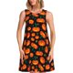 thumbnail image 1 of Disketp Pumpkin Fallen Leaves para Vestido sin Mangas para Mujeres, Vestidos de Verano para Mujeres, Casual y Holgado para la Playa, 1 of 7