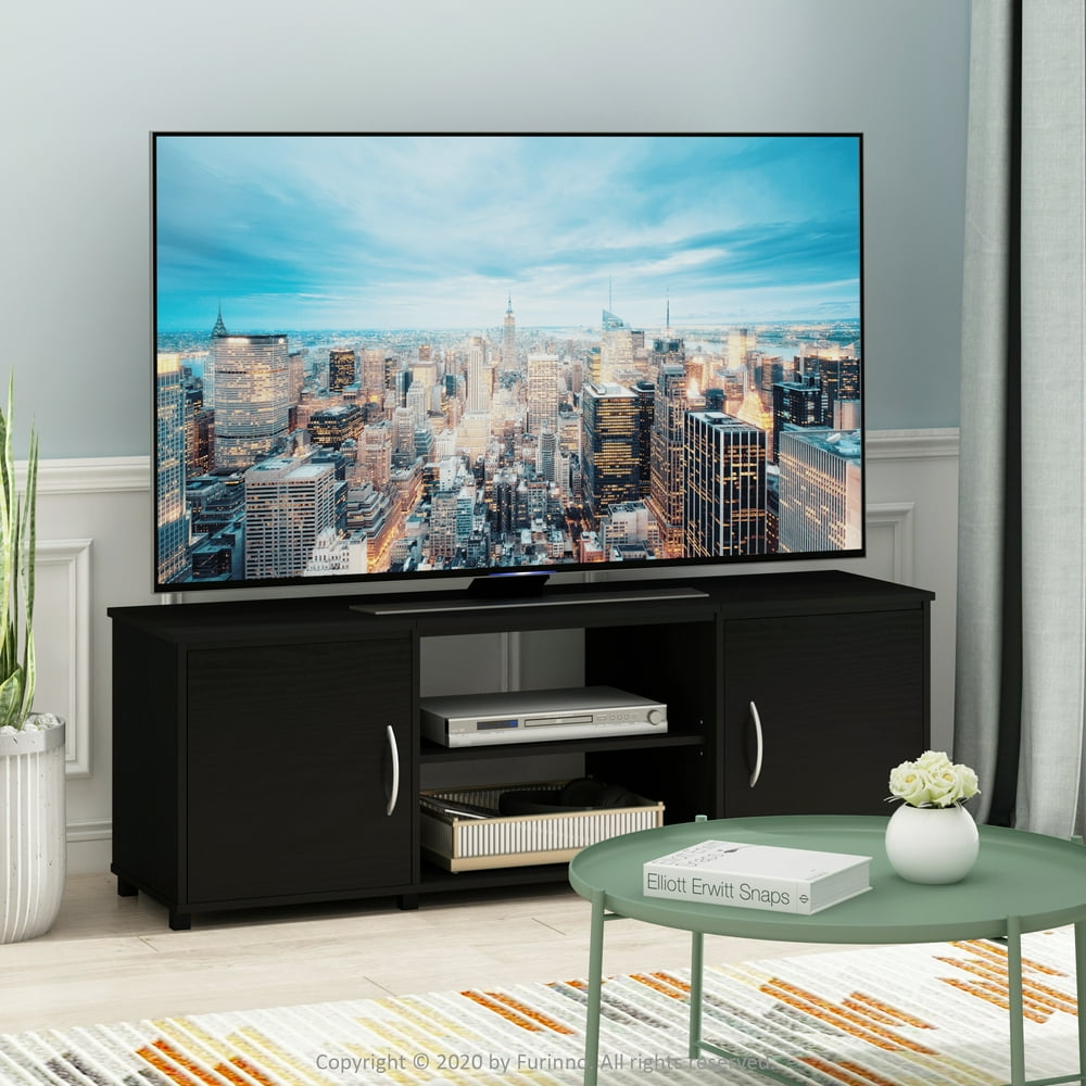 Furinno Montale TV Stand With Doors For TV Up To 65 Inch Black Oak furinno-montale-tv-stand-with-doors-for-tv-up-to-65-inch-black-oak