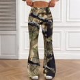 thumbnail image 6 of Grblisyd Girls Camo Pants Flare Leg Kids Camo Maple Leaf Print Pants School Uniform Slacks Preppy Clothes With Button and Pockets, 6 of 6