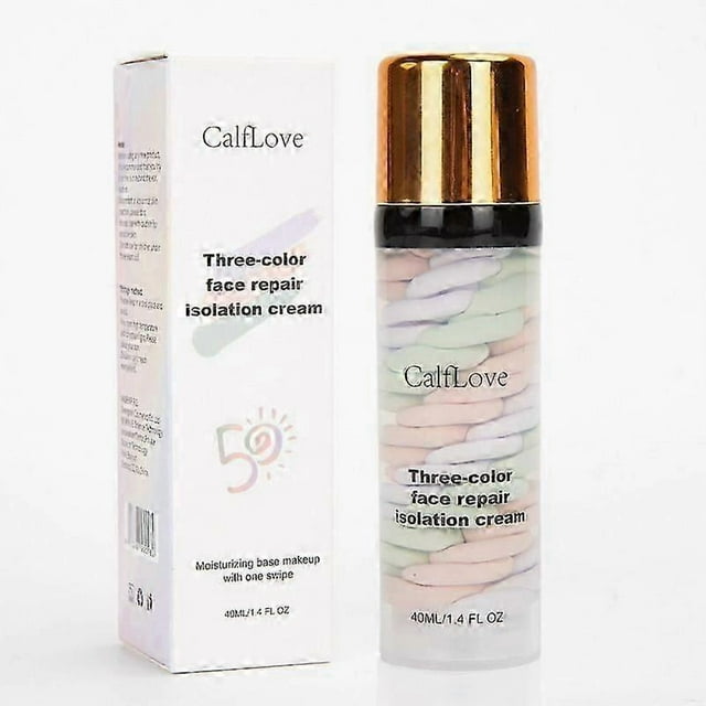 Three-Color Face Repair Isolation Cream One Step Color Corrector Primer, Face Moisturizing Isolation Cream, Makeup Primer Oil Control & Concealer Skin