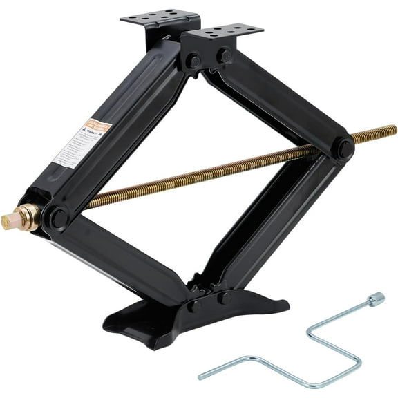 Telyswee 5000 lbs 24" RV Trailer Stabilizer Leveling Scissor Jack, Black