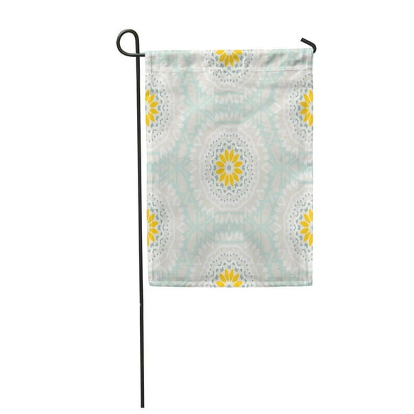 POGLIP Tribal Colorful Bohemian with Big Abstract Flowers in Pastel Colors Geometric Bo Garden Flag Decorative Flag House Banner 28x40 inch
