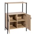 thumbnail image 2 of CRO Decor Wood Bathroom Cabinets with Open Shelves and Two Doors in Beige, 2 of 11