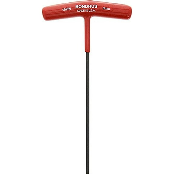 Bondhus 45256 3mm Hex Tip T-Handle w/ProGuard Finish, 152 mm