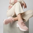 thumbnail image 6 of Cushionaire Blaze Stretch Knit Lace Up Sneakers for Women - Slip-On Supportive Walking Shoes with Arch Support and Memory Foam, 6 of 18