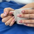 thumbnail image 4 of MOMSON Semi Cured Gel Nail Strips(Small Flowers), 20 Real Gel Nail Polish Stickers/Full Nail Wraps, Red/Orange/Pink, 4 of 5