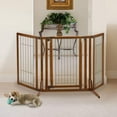 thumbnail image 4 of Richell  Premium Plus Freestanding Pet Gate with Door Brown 34 - 63" x 26 - 20.5" x 32", 4 of 4