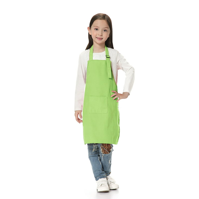 Aprons for Kids, Kids Art Apron Girls Boys Painting Apron with Pockets Adjustable for Cooking Baking Gardening School Kitchen, Size: 3 - 5 Years, Blue