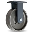 thumbnail image 3 of Hamilton 4000 lbs Load Capacity Rigid Caster - 10" x 3" Forged Steel V-Grooved Wheel - 3/4" Precision Tapered Roller Bearings - R-CH-13FVT - Champion Series, 3 of 6