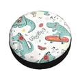 thumbnail image 3 of Balery Music Lover Dinosaurtire Cover Waterproof Dust-Proof, Universal Spare Wheel Tire Cover For Trailer, Rv, Suv Truck And Vehicle Camper Accessories-15 Inch, 3 of 9